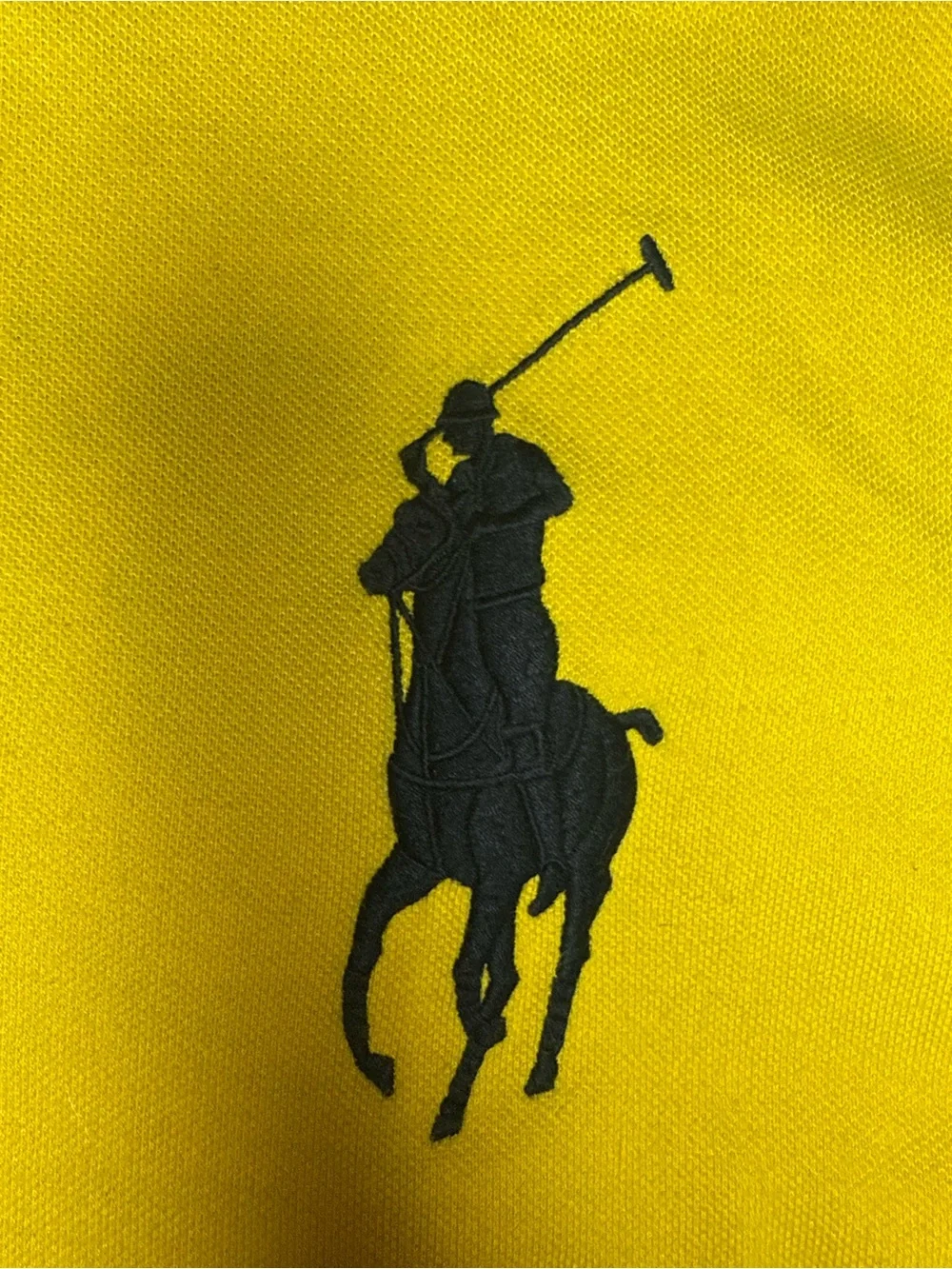 Vintage Ralph Lauren Yellow Brazil Polo with Black Accents